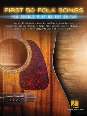 Cover of the book First 50 Folk Songs You Should Play on Guitar by Marshall Brickman, Rick Elice, Andrew Lippa