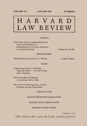 Cover of the book Harvard Law Review: Volume 131, Number 3 - January 2018 by John Logue