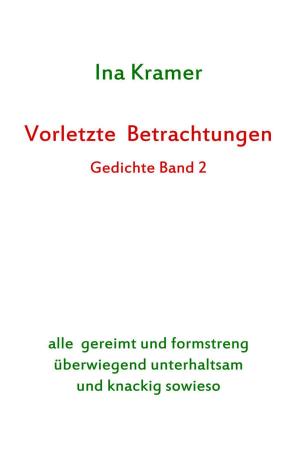 Cover of the book Vorletzte Betrachtungen by Jakob Boch