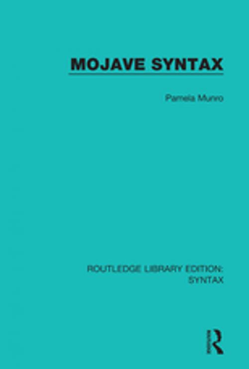 Cover of the book Mojave Syntax by Pamela Munro, Taylor and Francis