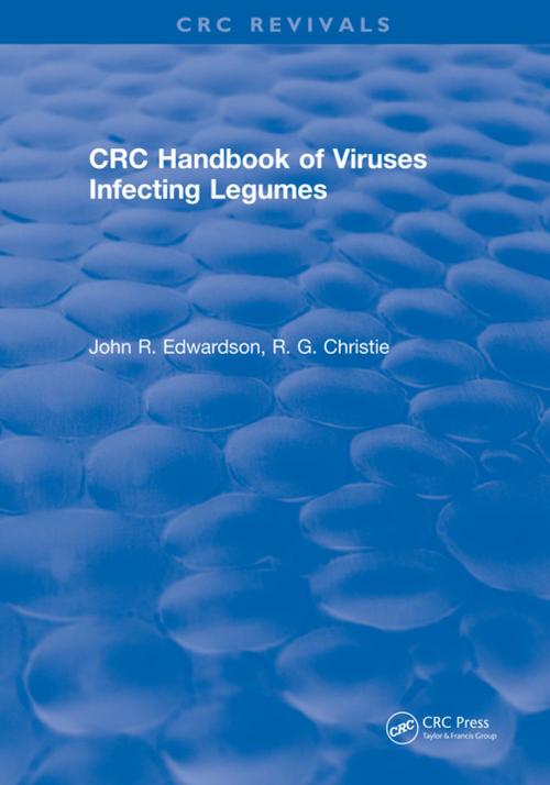 Cover of the book CRC Handbook of Viruses Infecting Legumes by John R. Edwardson, CRC Press