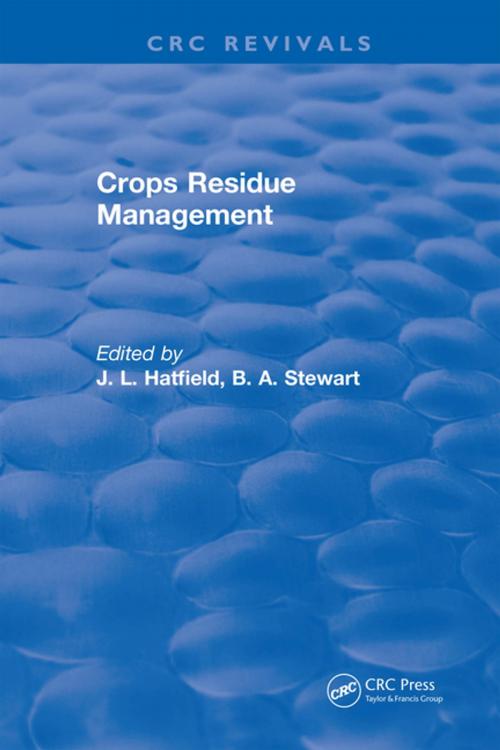 Cover of the book Crops Residue Management by J. L. Hatfield, CRC Press