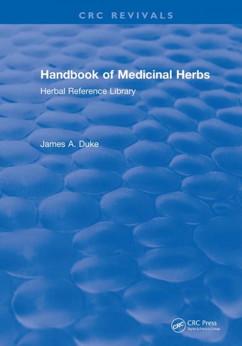 Cover of the book Handbook of Medicinal Herbs by James A. Duke, CRC Press