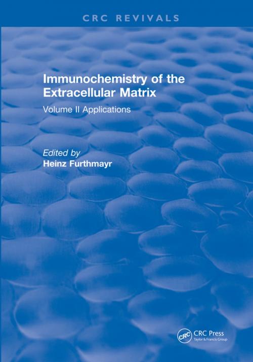 Cover of the book Immunochemistry Of The Extracellular Matrix by Furthmayr, CRC Press