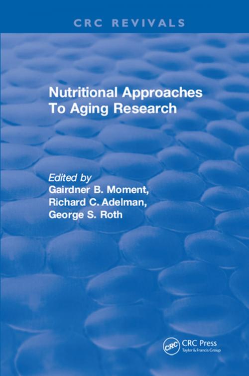 Cover of the book Nutritional Approaches To Aging Research by Moment, CRC Press