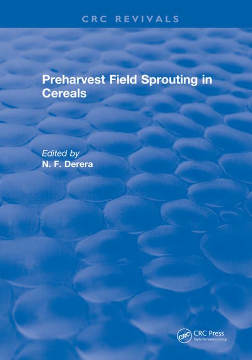 Cover of the book Preharvest Field sprouting in Cereals by N.F. Derera, CRC Press