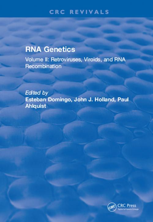 Cover of the book RNA Genetics by Esteban Domingo, CRC Press