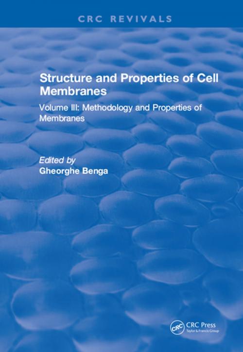 Cover of the book Structure and Properties of Cell Membrane Structure and Properties of Cell Membranes by Benga, CRC Press