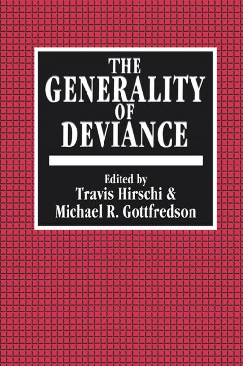 Cover of the book The Generality of Deviance by , Taylor and Francis