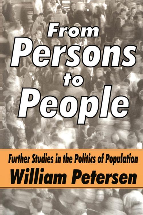 Cover of the book From Persons to People by William Petersen, Taylor and Francis