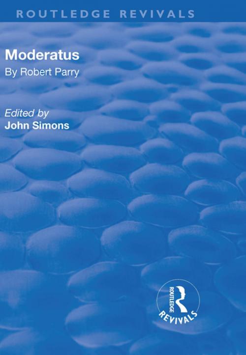 Cover of the book Moderatus by John Simons, Taylor and Francis
