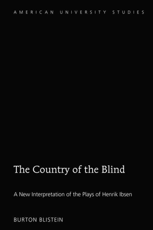 Cover of the book The Country of the Blind by Burton Blistein, Peter Lang