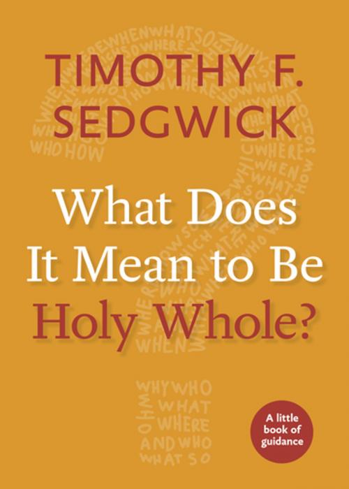 Cover of the book What Does It Mean to Be Holy Whole? by Timothy F. Sedgwick, Church Publishing Inc.
