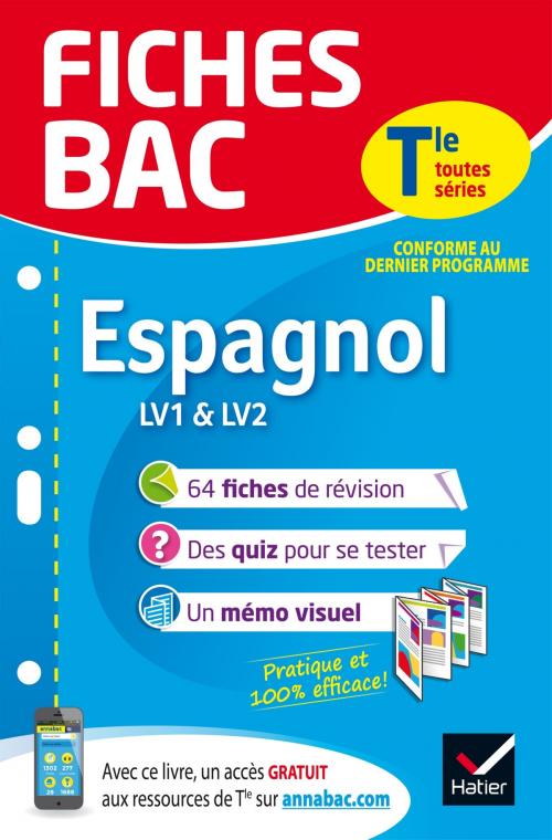 Cover of the book Fiches bac Espagnol Tle (LV1 & LV2) by Jean Congar, Jean-Yves Kerzulec, Hatier