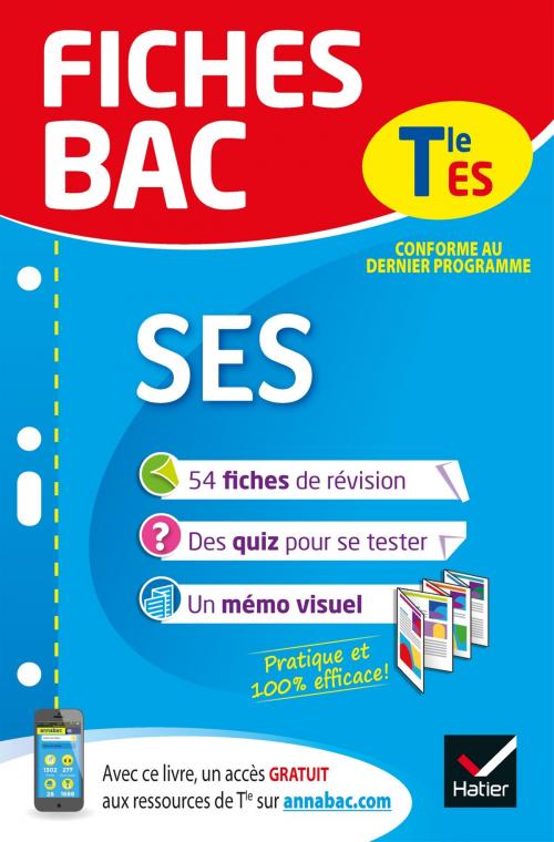 Cover of the book Fiches bac SES Tle ES by Jean-Marc Gauducheau, Rozenn Guéguen, Hatier