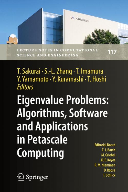 Cover of the book Eigenvalue Problems: Algorithms, Software and Applications in Petascale Computing by , Springer International Publishing