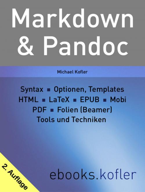 Cover of the book Markdown und Pandoc by Michael Kofler, ebooks.kofler