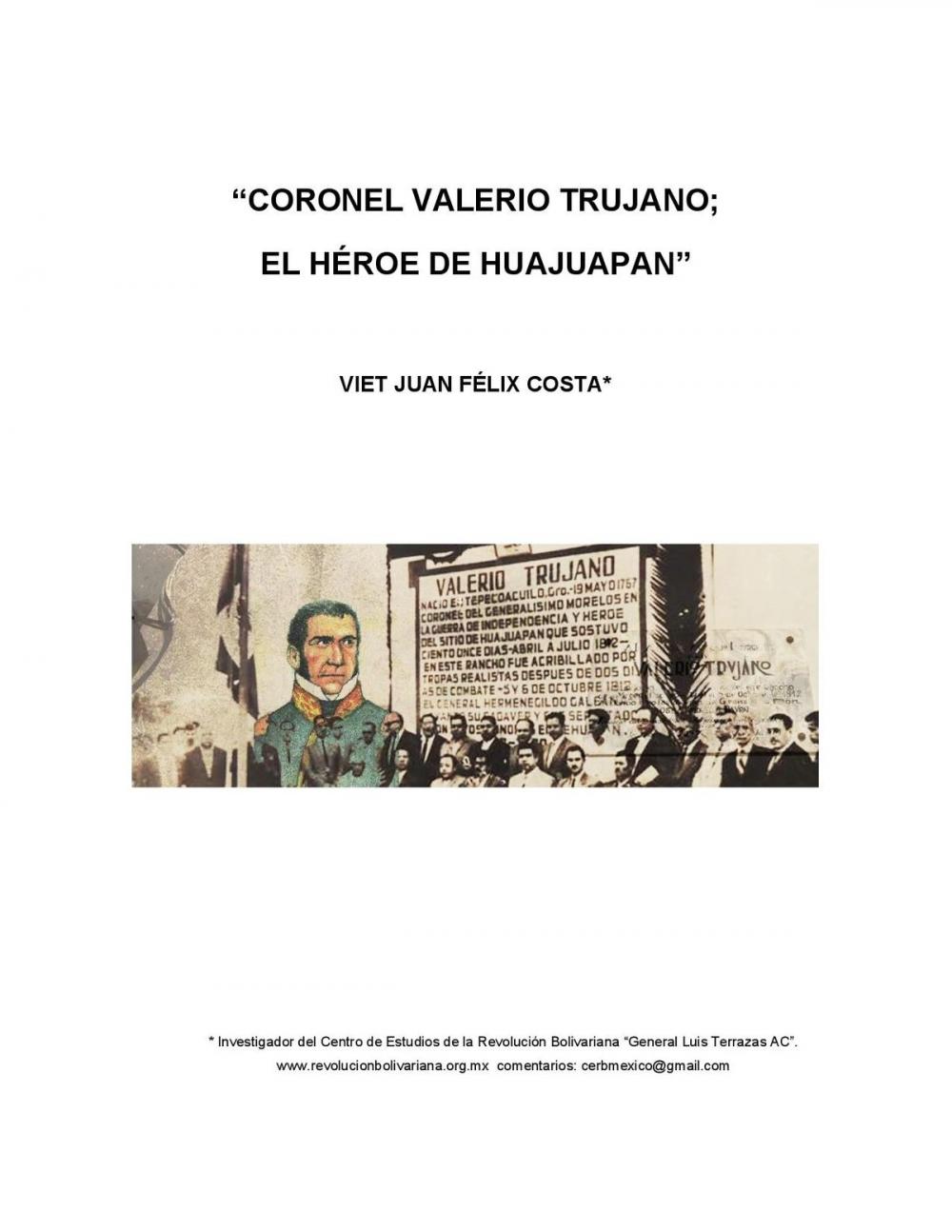 Big bigCover of Coronel Valerio Trujano