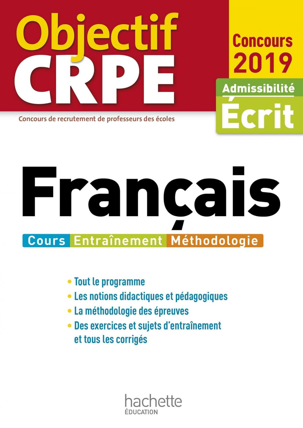 Big bigCover of Objectif CRPE Français 2019