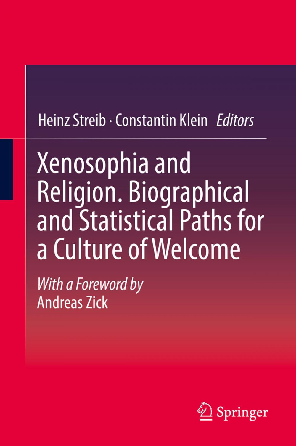 Big bigCover of Xenosophia and Religion. Biographical and Statistical Paths for a Culture of Welcome