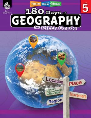 Book cover of 180 Days of Geography for Fifth Grade: Practice, Assess, Diagnose