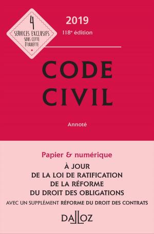 Cover of the book Code civil 2019, annoté by Jean-Baptiste Seube