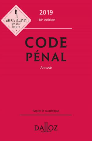 Cover of the book Code pénal 2019, annoté by Laetitia Tranchant, Vincent Égéa