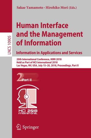 Cover of Human Interface and the Management of Information. Information in Applications and Services