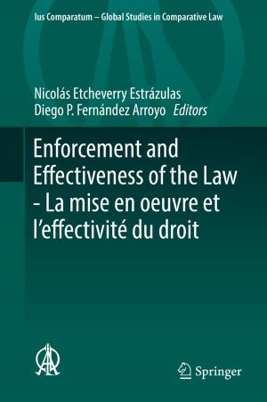Cover of the book Enforcement and Effectiveness of the Law - La mise en oeuvre et l’effectivité du droit by Guang Shi, Jing Xu, Cheng-Xiang Wang, Yang Yang