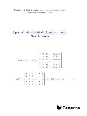 Cover of the book Appunti ed esercizi di Algebra Lineare by Antonio Ferraiuolo