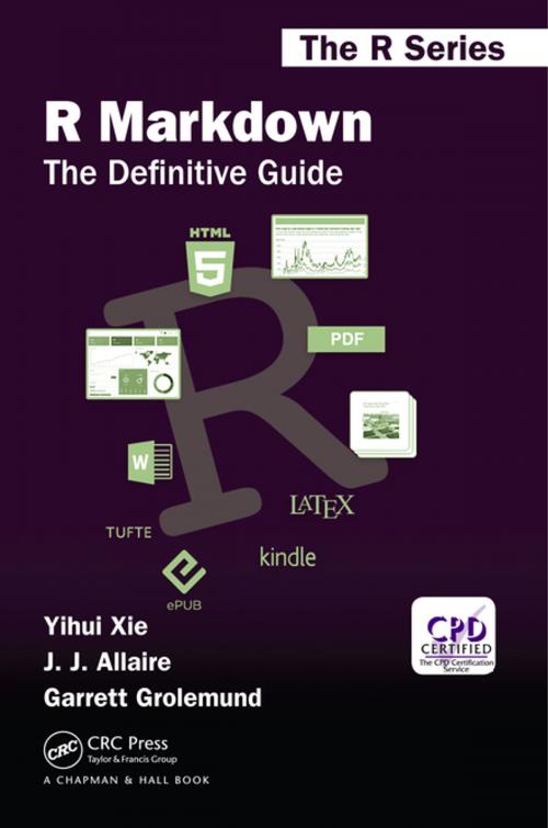 Cover of the book R Markdown by Yihui Xie, J.J. Allaire, Garrett Grolemund, CRC Press