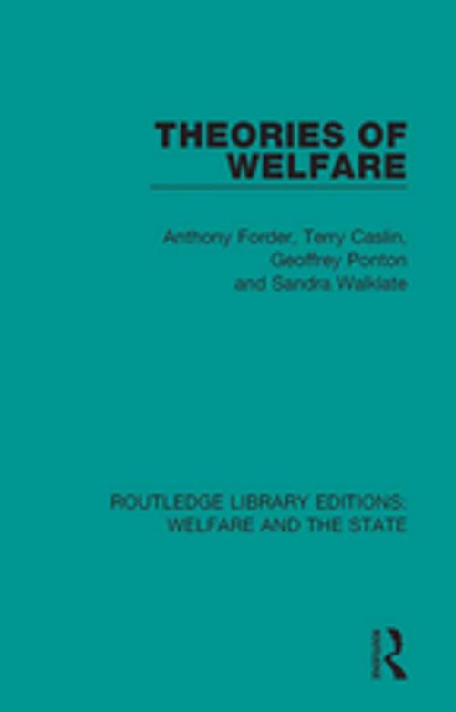 Cover of the book Theories of Welfare by Anthony Forder, Terry Caslin, Geoffrey Ponton, Sandra Walklate, Taylor and Francis