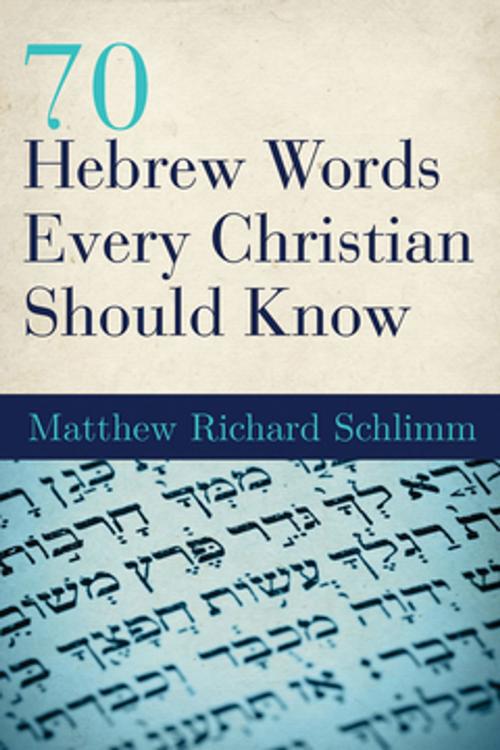 Cover of the book 70 Hebrew Words Every Christian Should Know by Matthew Richard Schlimm, Abingdon Press