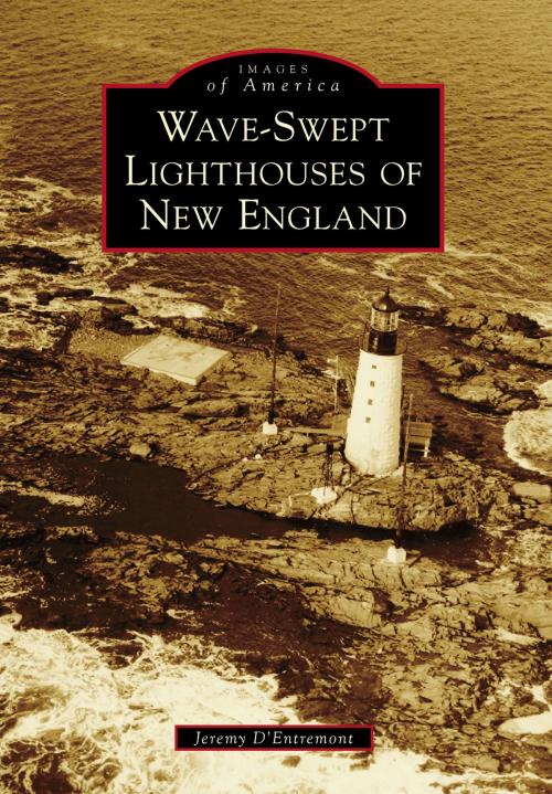 Cover of the book Wave-Swept Lighthouses of New England by Jeremy D’Entremont, Arcadia Publishing Inc.