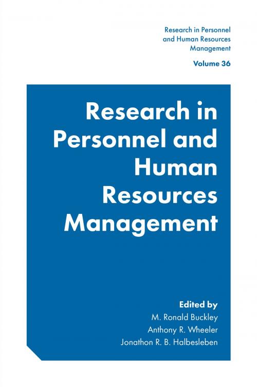 Cover of the book Research in Personnel and Human Resources Management by , Emerald Publishing Limited