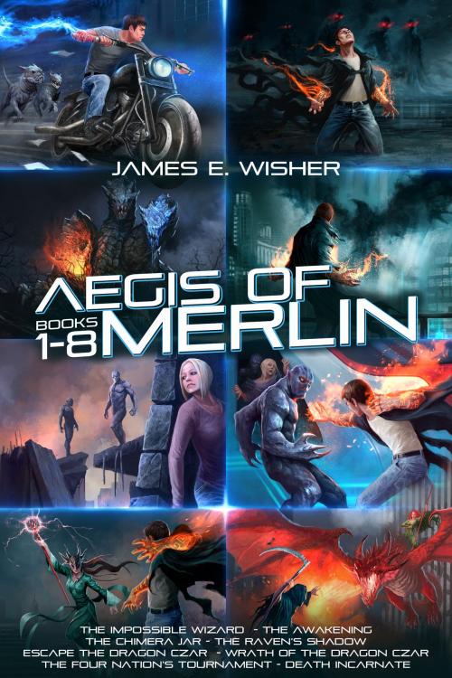 Cover of the book The Aegis of Merlin Complete Omnibus by James E. Wisher, Sand Hill Publising