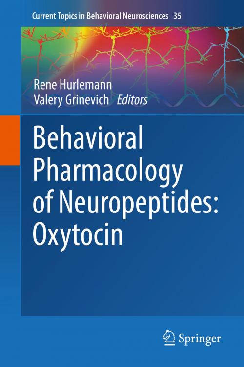 Cover of the book Behavioral Pharmacology of Neuropeptides: Oxytocin by , Springer International Publishing