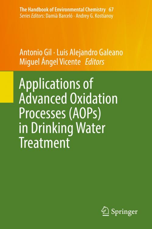 Cover of the book Applications of Advanced Oxidation Processes (AOPs) in Drinking Water Treatment by , Springer International Publishing