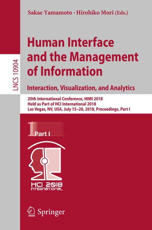 Cover of the book Human Interface and the Management of Information. Interaction, Visualization, and Analytics by , Springer International Publishing