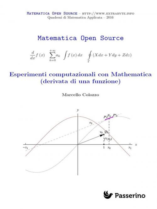Cover of the book Esperimenti computazionali con Mathematica (derivata di una funzione) by Marcello Colozzo, Passerino