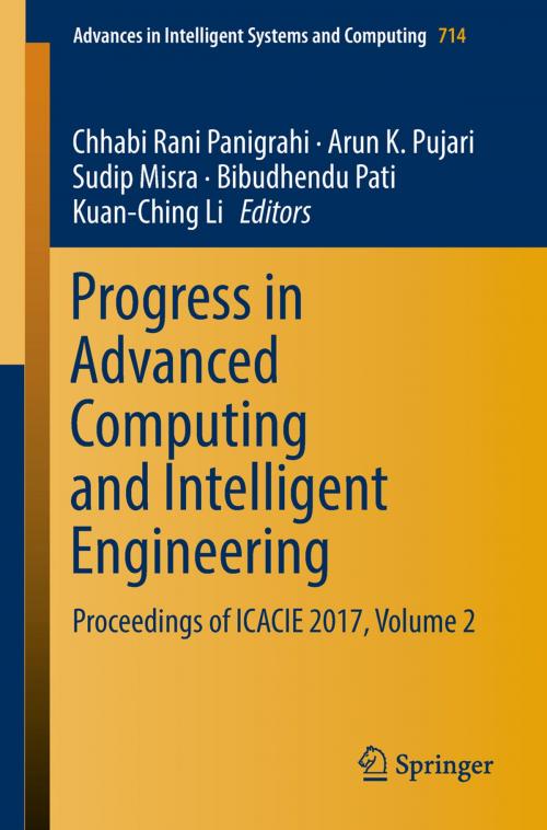 Cover of the book Progress in Advanced Computing and Intelligent Engineering by , Springer Singapore