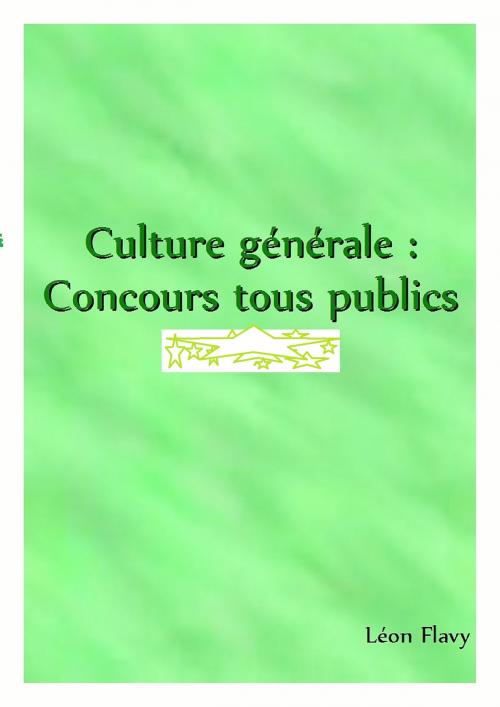 Cover of the book CULTURE GENERALE : LE SPORT***** by leon flavy, Bookelis