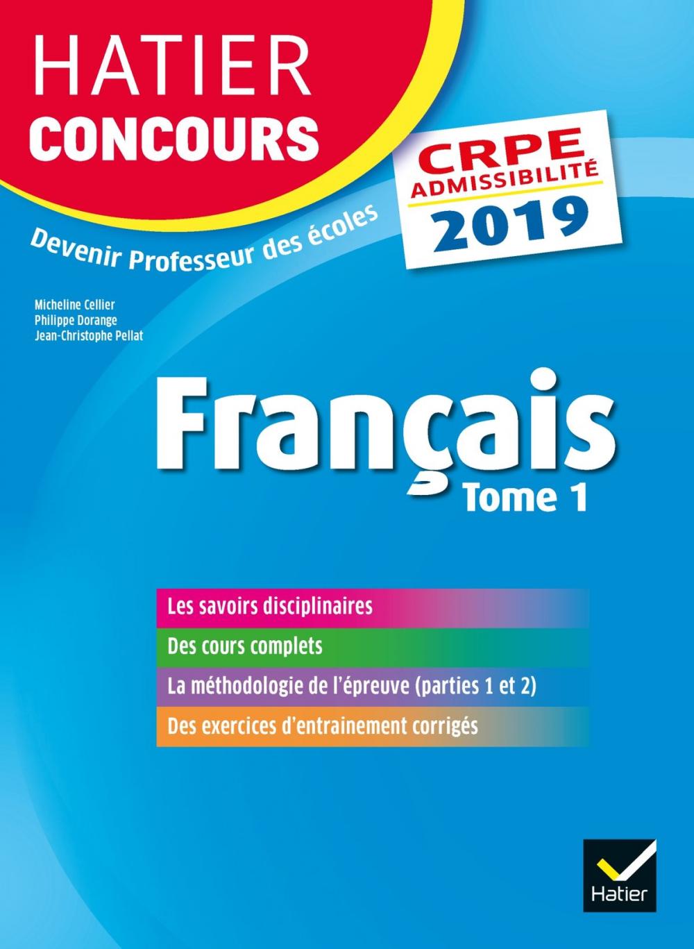 Big bigCover of Hatier Concours CRPE 2019 - Français tome 1 - Epreuve écrite d'admissibilité