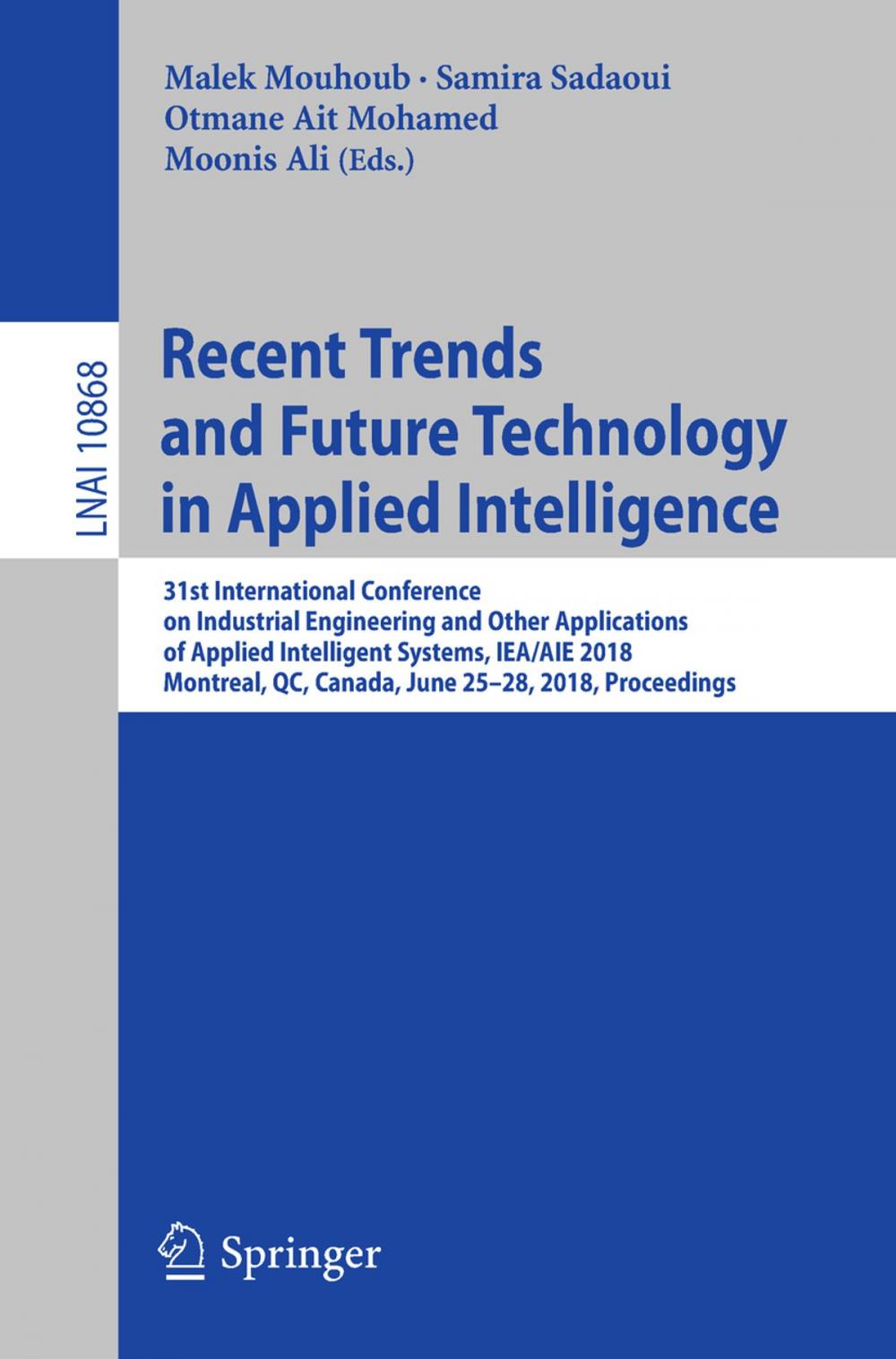 Big bigCover of Recent Trends and Future Technology in Applied Intelligence