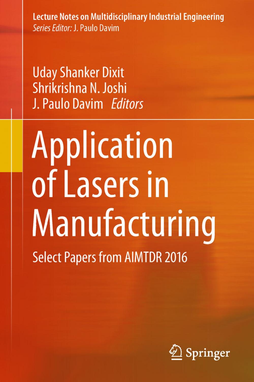 Big bigCover of Application of Lasers in Manufacturing