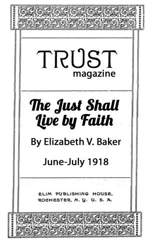 Cover of The Just Shall Live by Faith