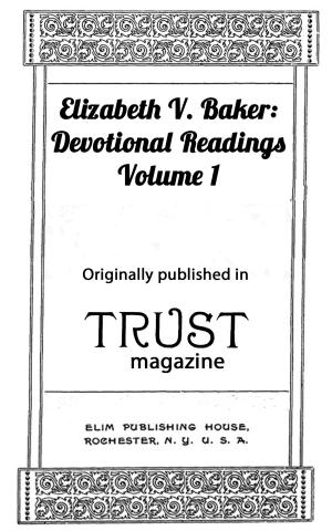Book cover of Elizabeth Baker: Devotional Readings