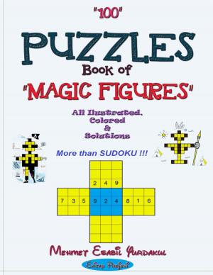 Cover of the book 100 Puzzles Book of Magic Figures: "All Illustrated, Colored & Solutions" by Enrico Massetti