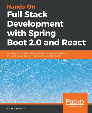Cover of the book Hands-On Full Stack Development with Spring Boot 2.0 and React by Justin Hutchens