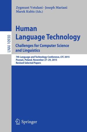 Cover of the book Human Language Technology. Challenges for Computer Science and Linguistics by Giampaolo Cicogna